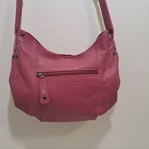 Radley London Pink Leather Crossbody Pocketbook Bag Purse